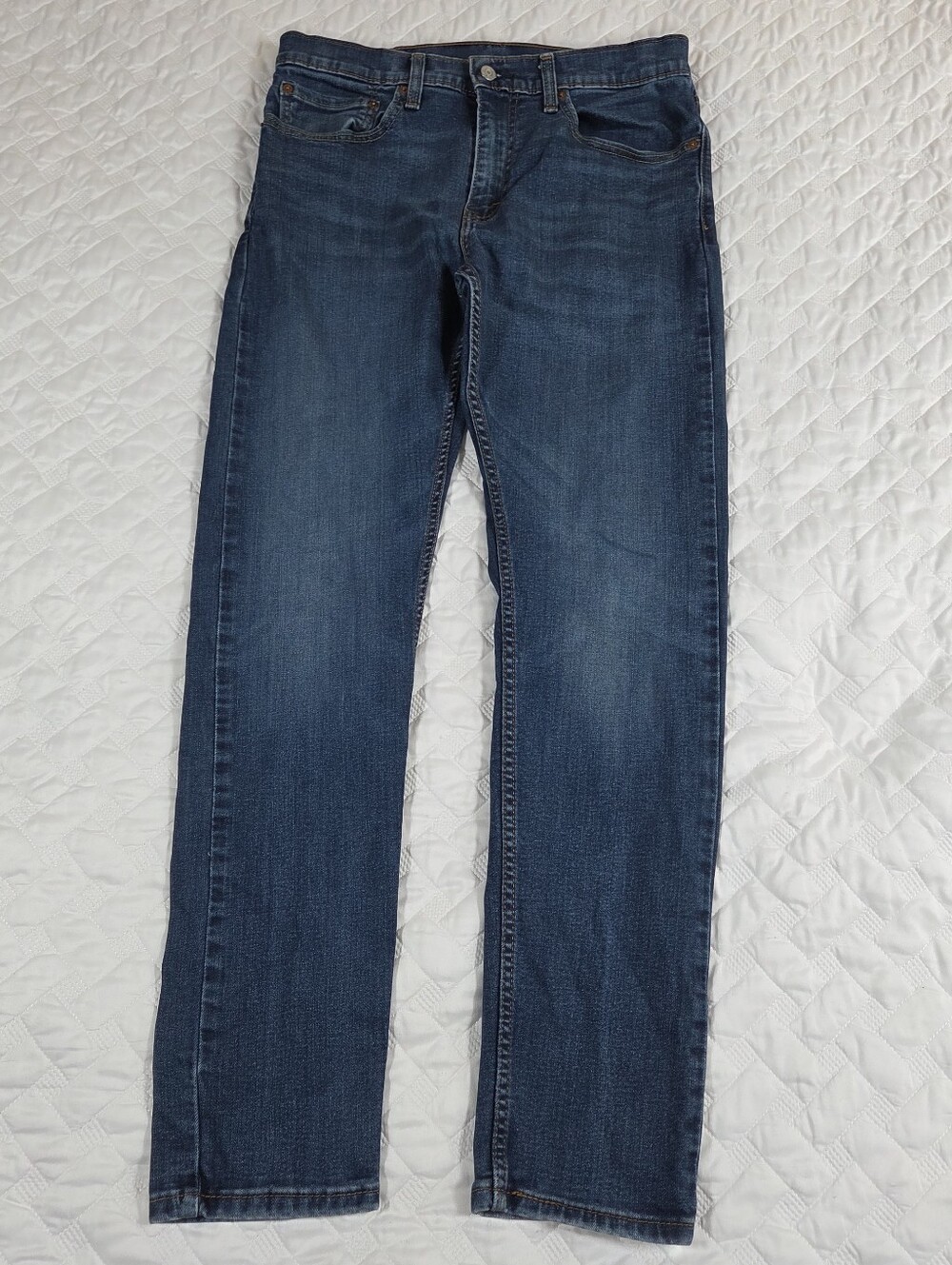Levi's 512 Slim Taper Jeans Mens 34x34 Blue Denim Medium Wash Classic Red Tab
